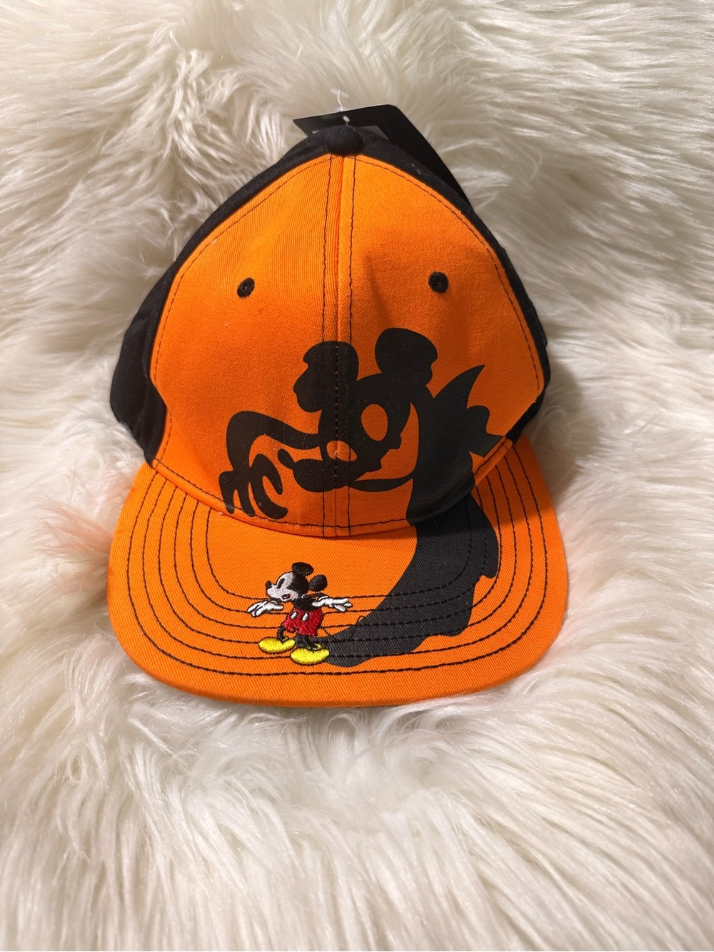 Disney Orange & Black Mickey Mouse Kids Cap
